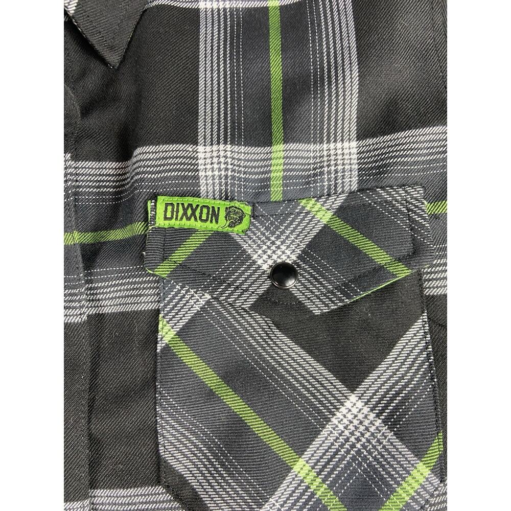 Dixxon X Gas Monkey Garage Flannel Women’s M Snap Grunge Punk Biker - Picture 8 of 15